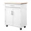 Kitchen Island Cart Rolling Trolley Cart With Drawer, Storage Cabinet & Towel Rack-848754880
