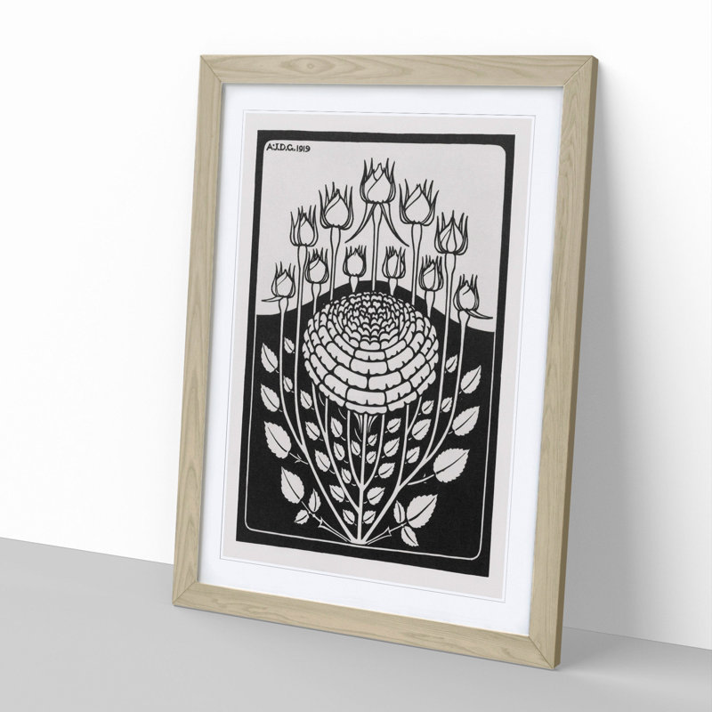Rose Bush Vol.1 by Julie De Graag - Picture Frame Graphic Art, Oak Framed, 48cm H x 36cm W x 2cm D