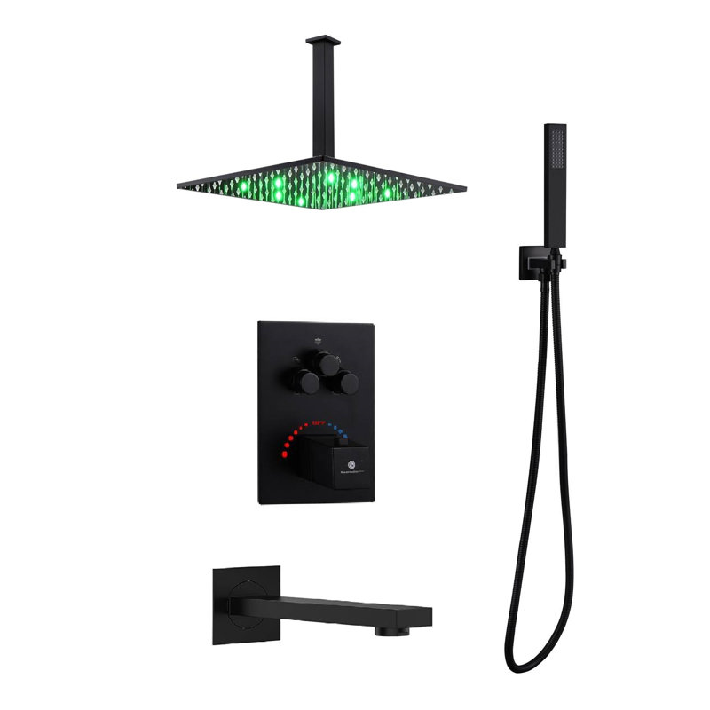 All-In-One Kit with Rough in-Valve, Matte Black