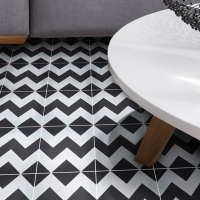 Jerada 8" x 8" Cement Patterned Wall & Floor Tile