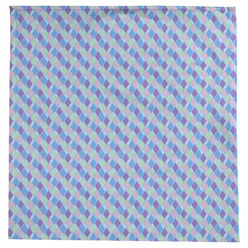 Nappe diamants Leffel, Bleu / rose