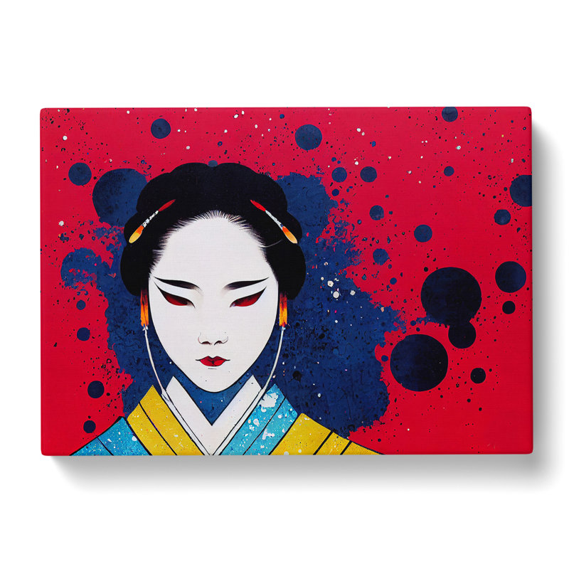 Painted Geisha Vol.4 Abstract - Wrapped Canvas, 50cm H x 76cm W x 3cm D
