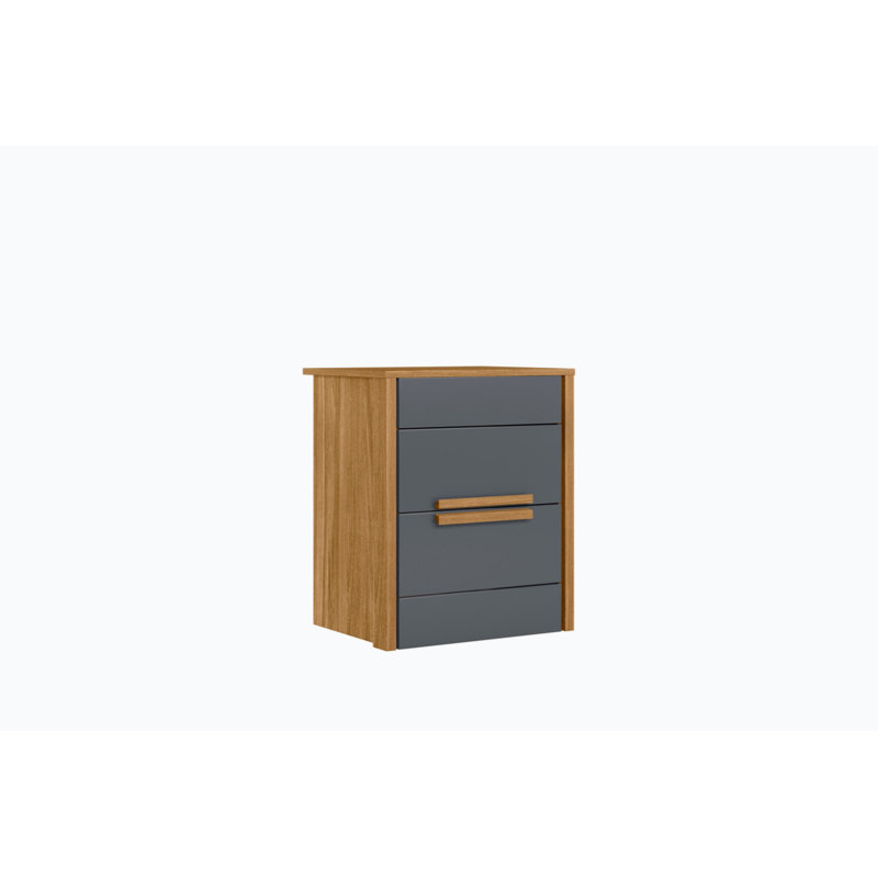 20.08'' W Particle Board Nightstand, Gray