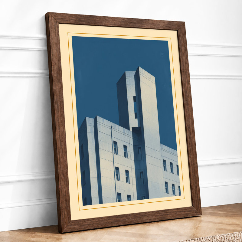 Urban Geometry Art Deco - Framed Print, A1 - 84.1 x 59.4 cm, Walnut