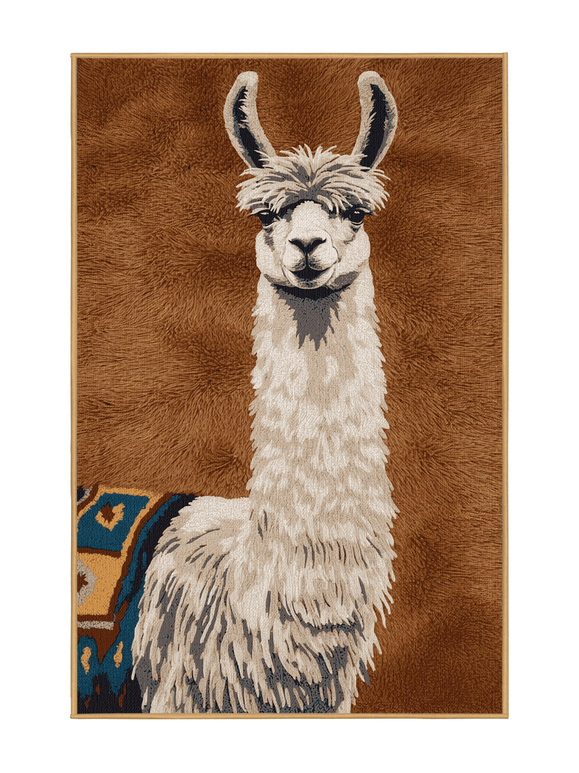 Foundry Select Washable Llama Wildlife Area Rug | Wayfair