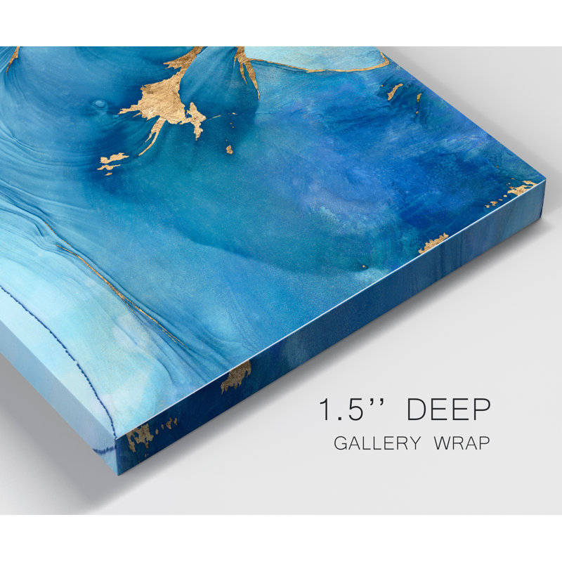 «Gold and Gray Exploration IX», reproduction d'art sur toile, H 27 po x l 18 po x P 1 po