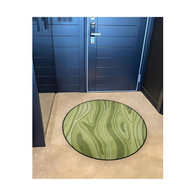 Tapis rond rond lavable à la machine