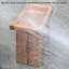 Banc de douche courbé en bois de teck massif 18 "avec tablette Fuji