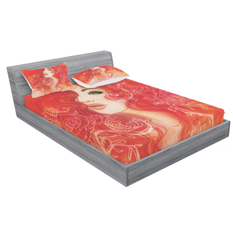 Microfiber Sheet Set, Queen Sheet Set with Fitted Sheet