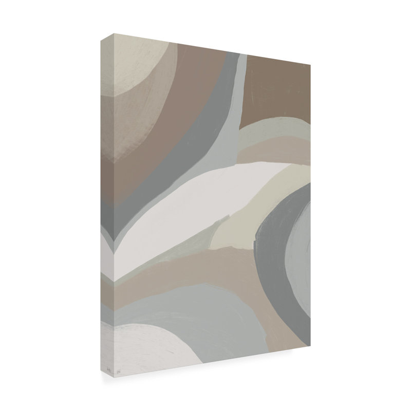 Large Framed Abstract Canvas Art in Neutral Tones