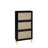 3 Door Shoe Storage, Freestanding Entryway Cabinet, 44Lb Load, Engineered & -Proof, Gold Handle, Double Shelf, Metal Base With Slip Pads, Black, Particle Board, Simple To Assemble And Install Modern-736092