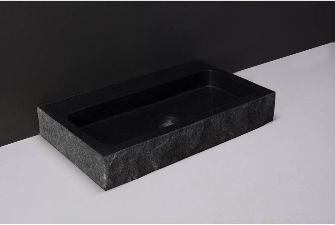 Forzalaqua 50Cm Single Bathroom Vanity Top in Honed/Chiselled with Sink