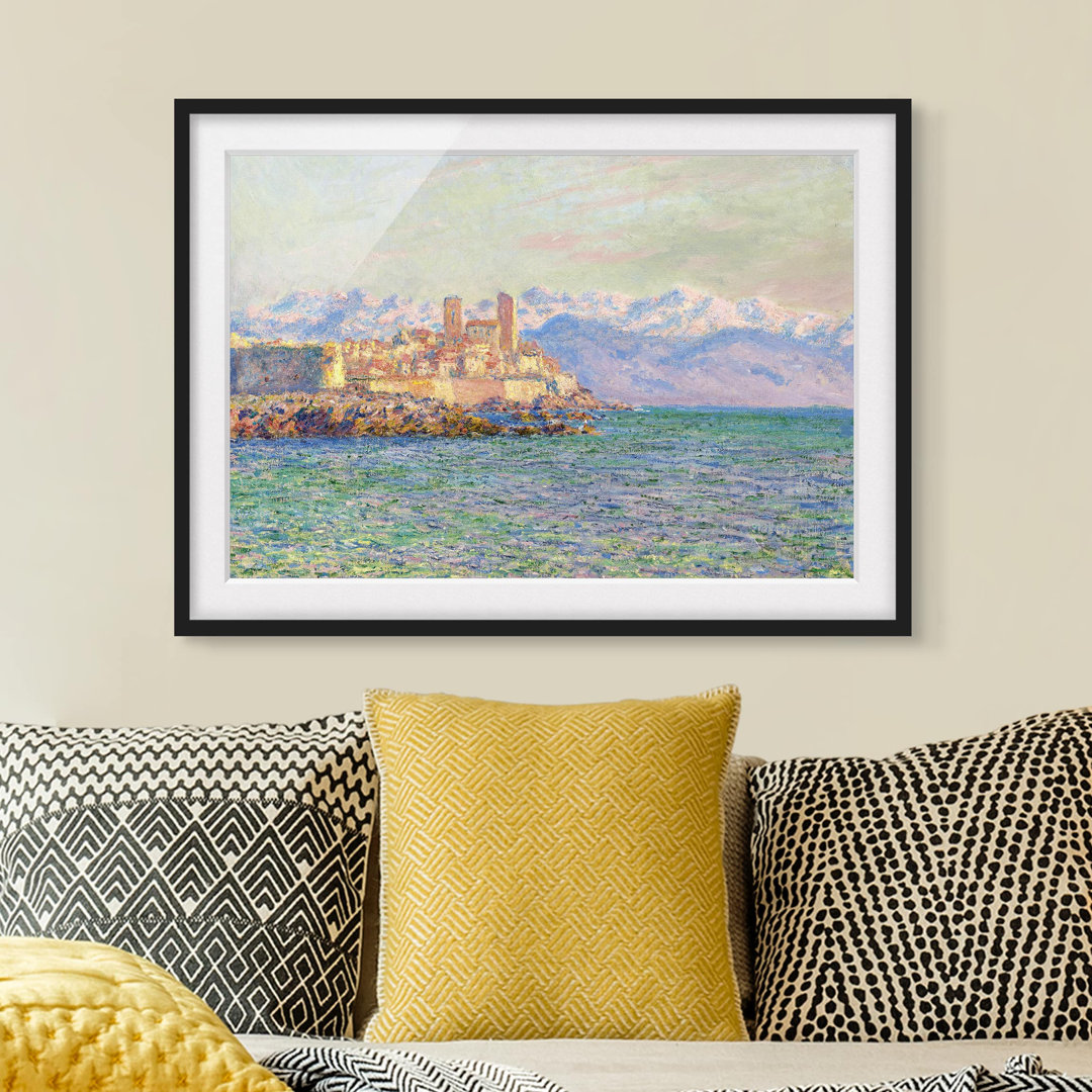 Gerahmtes Poster The Fort of Antibes von Claude Monet