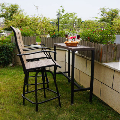 Table de salle à manger en métal pour 2 personnes