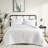 Full/queen Puffy Comforter - White, Modern , 350gsm Fill, Labeled 3 Pcs Machine Washable And Soft