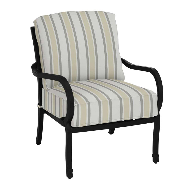 Somerset Patio Chair with Cushions, Arbor Chambray, Welt