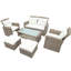 U-Style Patio Flourish - Canapé modulaire 4 pièces avec coussins Prospering et table basse d'extérieur Fabulous Delicate-2129464703