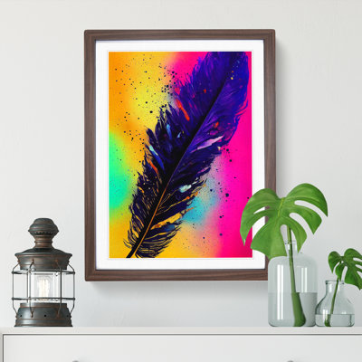 Feathers Splashed No.2 - Framed Print