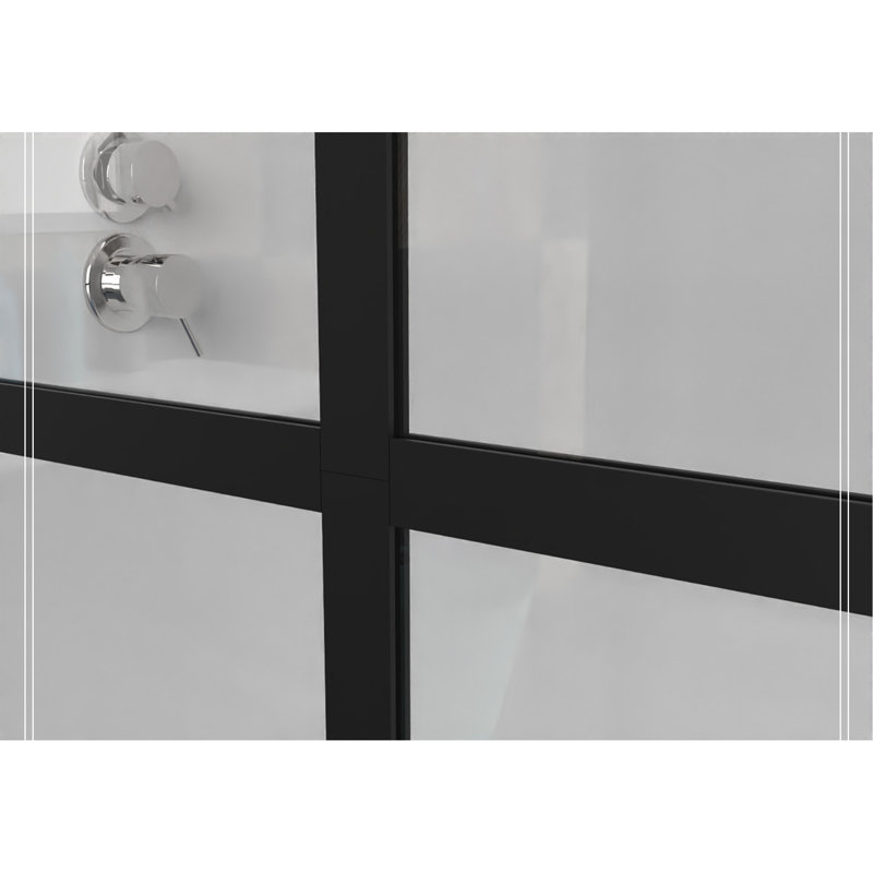 Porte de douche 34 po x 72 po avec finition noire