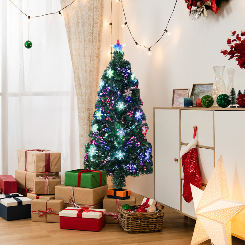 Lighted Artificial Pine Christmas Tree