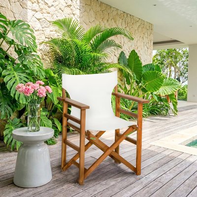 Chaise de réalisateur pliante en bois massif