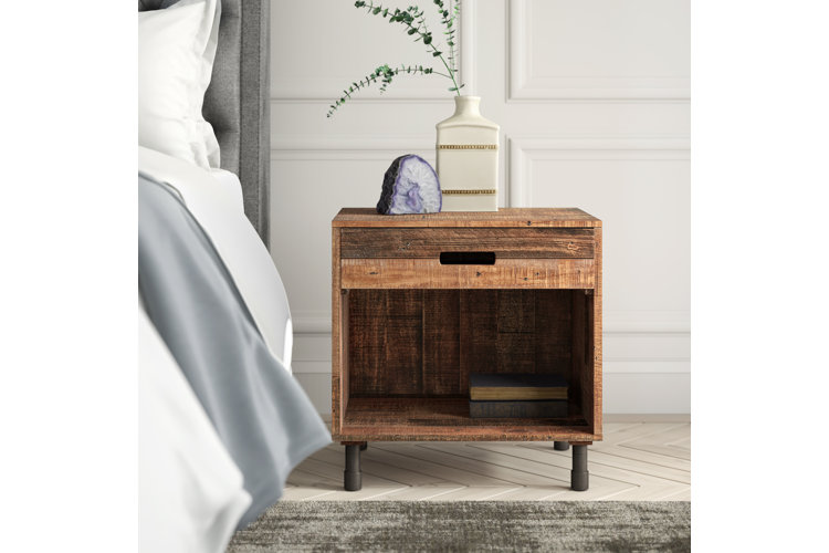 Judsonia 1 - Drawer Solid Wood Nightstand