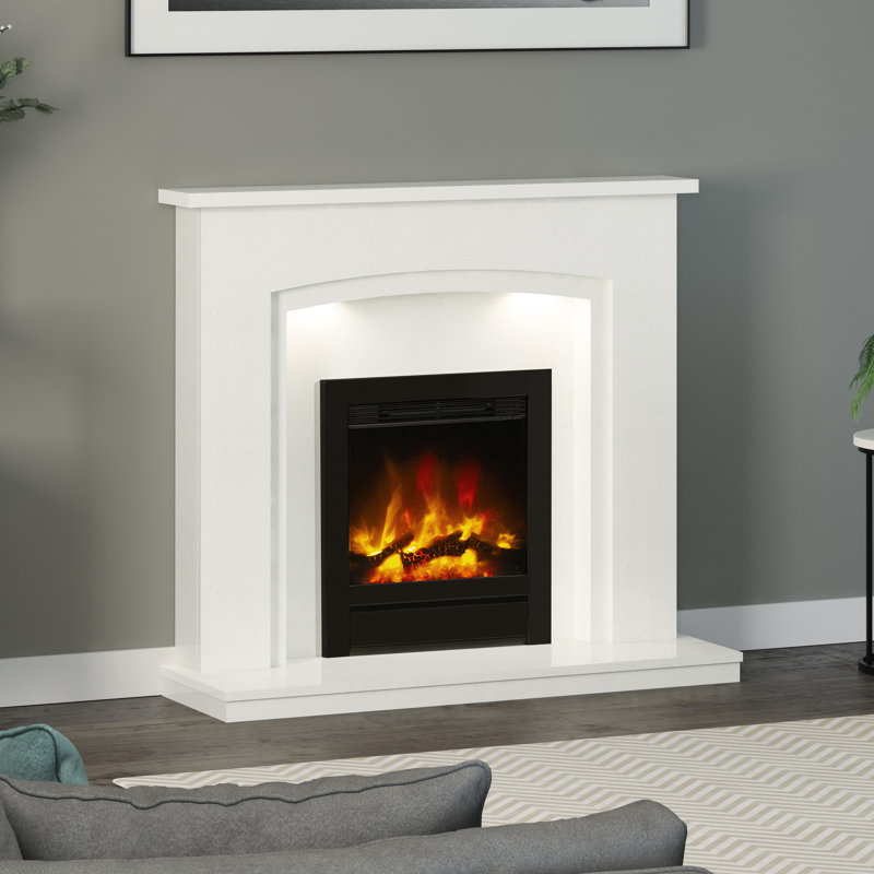 Beam Edge 16" Inset Electric Fire, Matt Black
