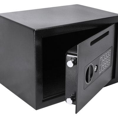Compact Asset Safe With Keypad - Secure Your Wealth Protected Money Solid Steel Construction For Security