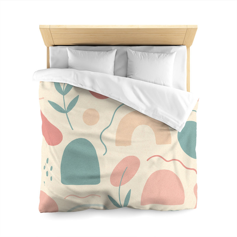  Duvet Covers No 1 Single Piece, Queen Duvet Cover, White/Pink