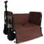 Chariot de camping pliable tout-en-un avec banquette, compartiment de rangement et attache pour chien pour une utilisation polyvalente à l'extérieur