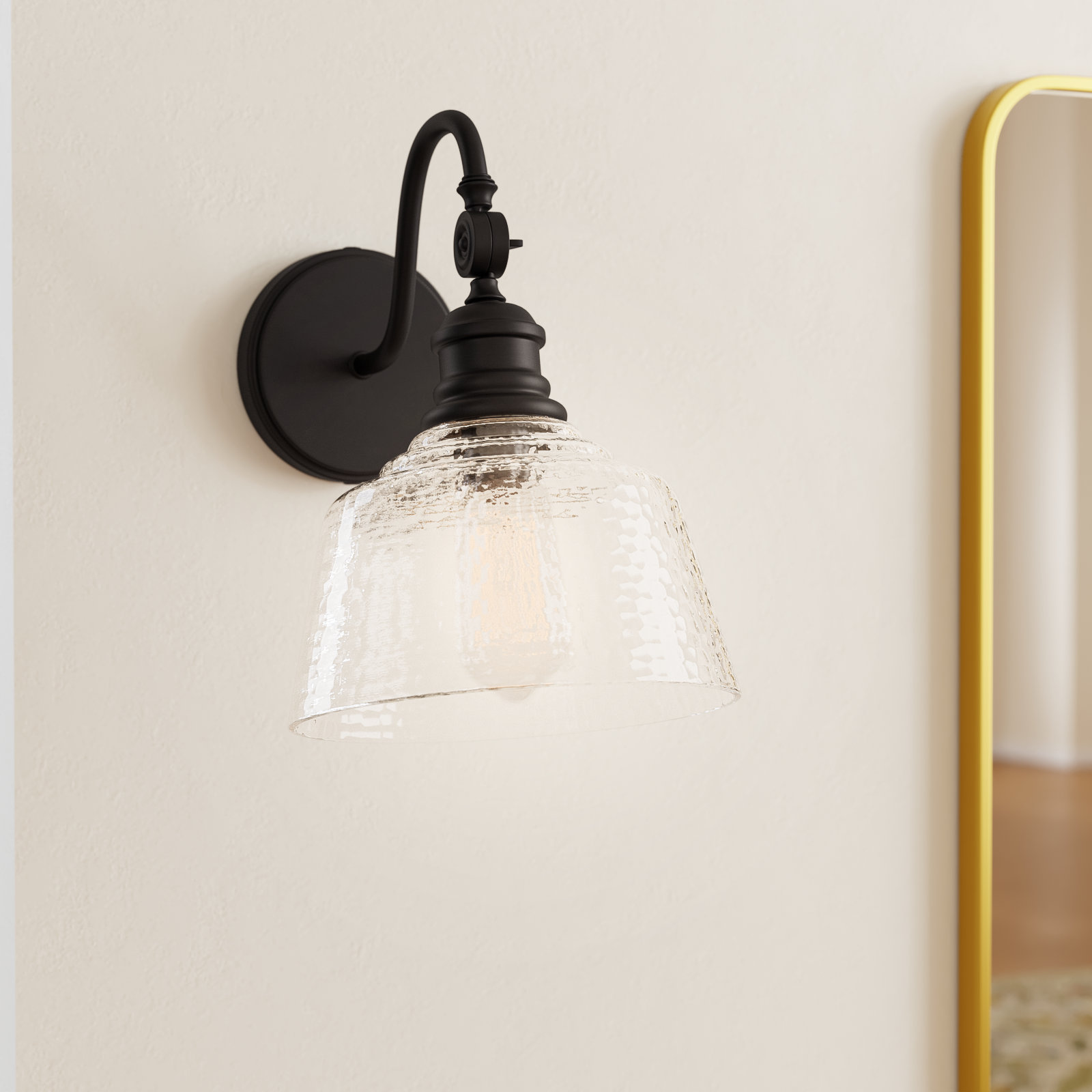 Lindholm Single Light Dimmable Armed Sconce, Oil Rubbed Bronze