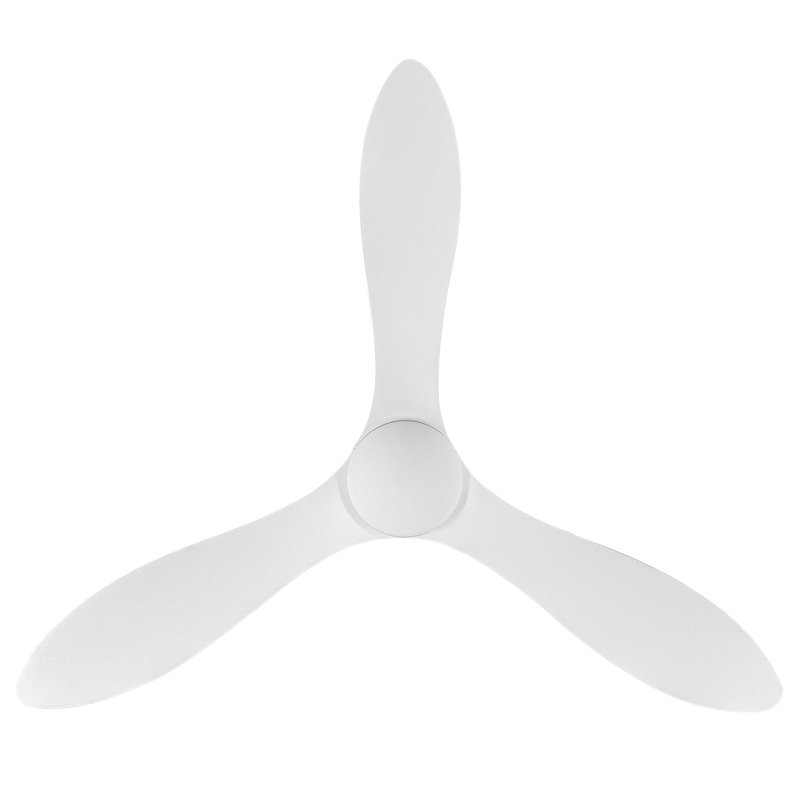 3-Blade Modern Farmhouse Smart LED Ceiling Fan with Dimmable Light and Remote Control, Matte White, 52" Wide