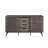 Contemporary Sliding Slat-Door Sideboard -Slate