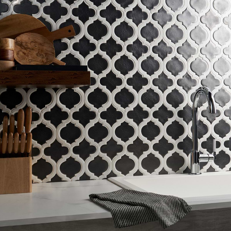 Nabi Arabesque Marble And Tile, Gunmetal Gray