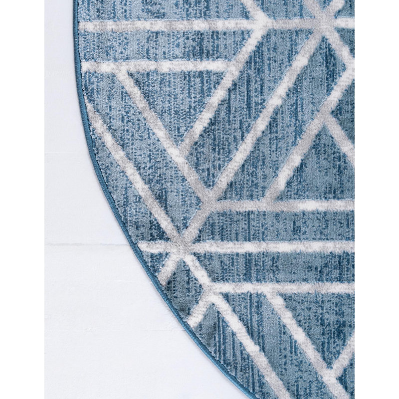 Nucla Geometric Indoor Rug, Round 7'