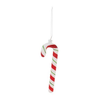 Ensemble de 12 ornements en verre de canne de bonbon