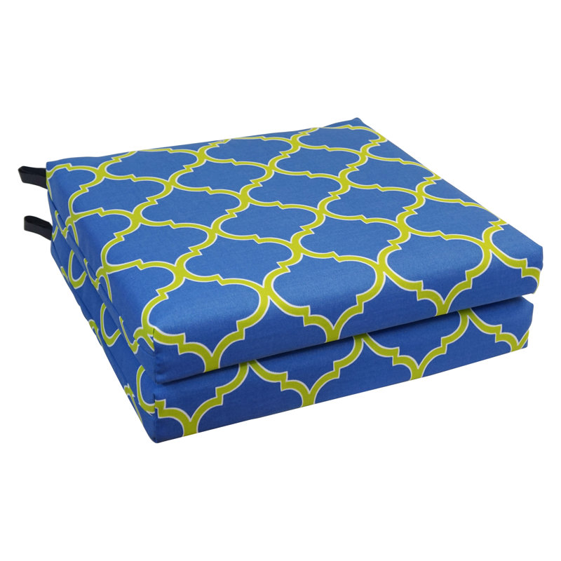 Outdoor 3'' Seat Cushion, Irondaze Cobalt