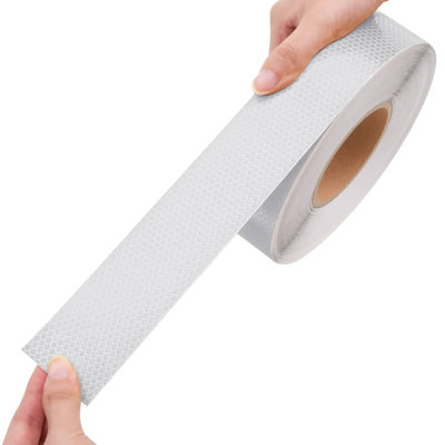 Vidaxl Reflective Tape White PVC