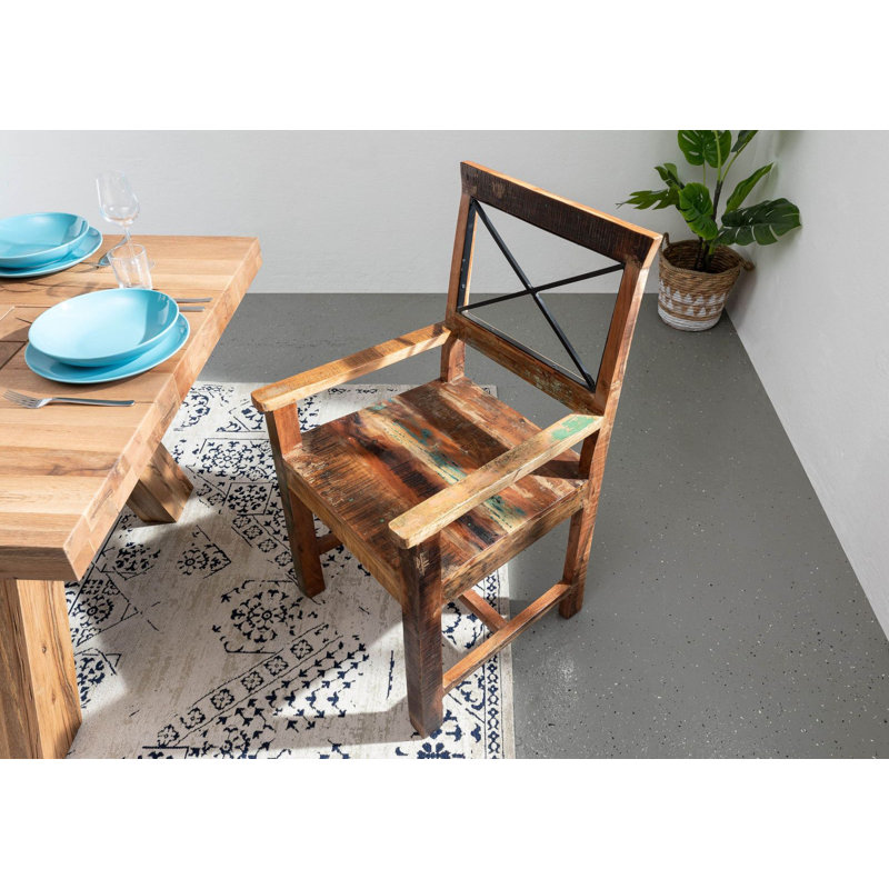 Nature Of Spirit 45cm H Solid Wood Cross Back Armchair