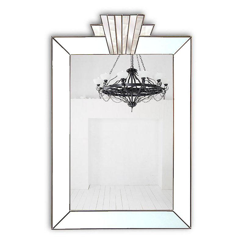 Roxana Flat Wall Mirror, Silver