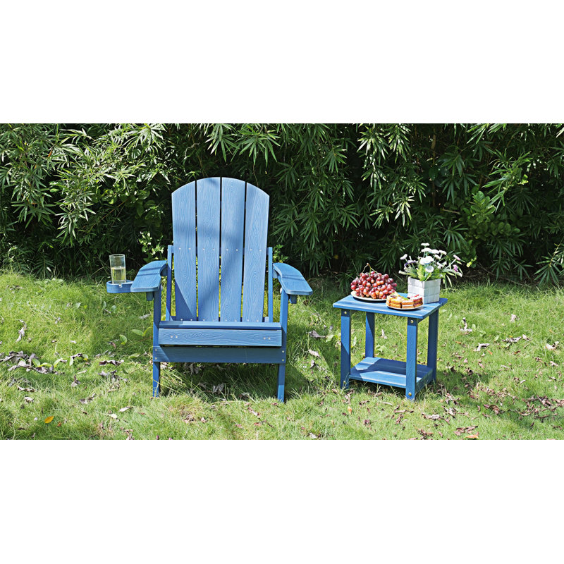Outdoor Lounge Chairs Set Of 2, Dark Blue