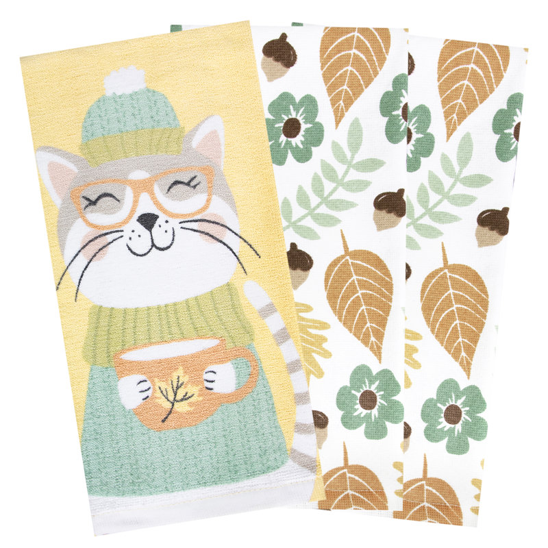 Harvest Cotton Floral Tea Towel Kitchen Towel
