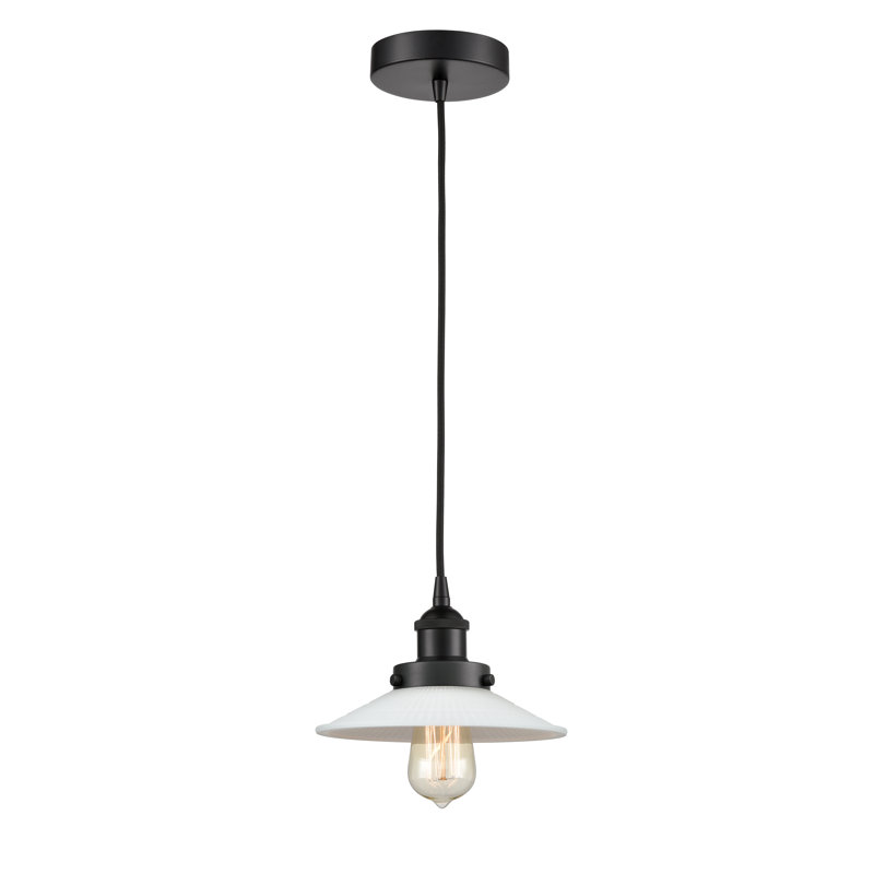 Cahaba 1 - Light Single Drop Pendant Pendant, Matte White, Matte Black