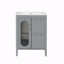 Ensemble de meuble-lavabo simple 24 po avec plateau en bois massif Sethi Sethi-2098505980