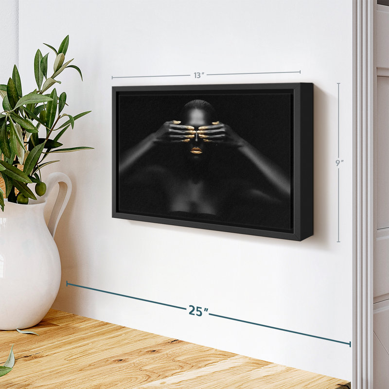 «Black and Gold Beauty Wall Art», H 9 po x l 13 po