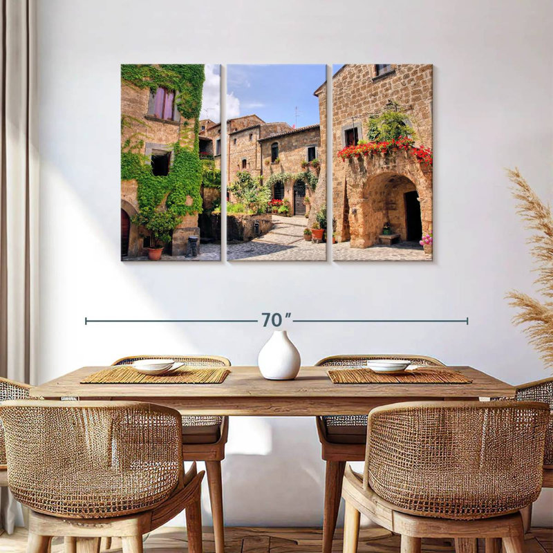 Sebbie, pittoresque ville italienne, H 36 po x l 57 po