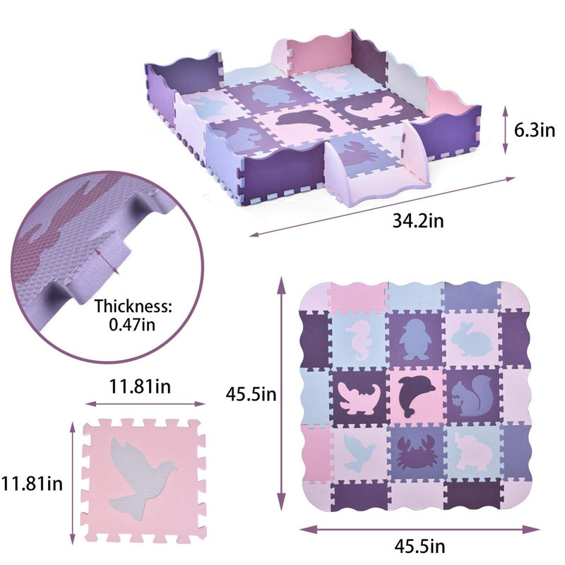 45.5'' L Interlocking Foam Playmat