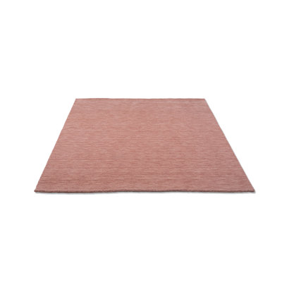 Rectangular Uniform Color Wool Hand Woven Area Rug