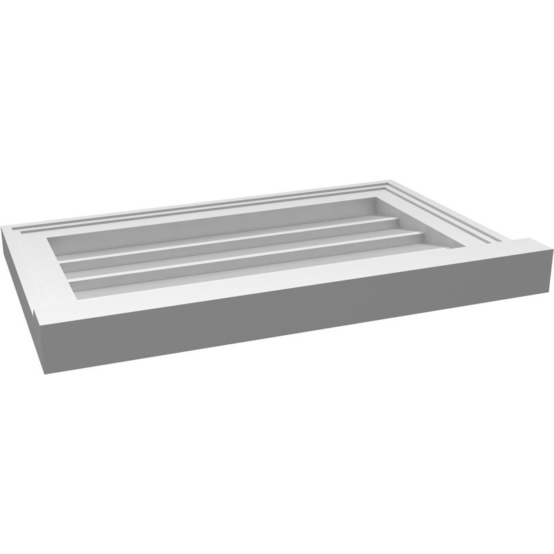 Cadre de seuil Brickmould, brun clair apprêté, H 14 po x l 22 po x P 2 po