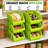 6-pc Stackable Easy-Access Plastic Storage Organizer Basket Green-35334784
